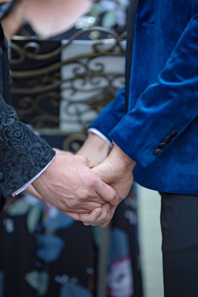 Wedding ceremony hands photo